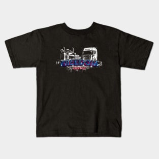 Trucker Freedom Convoy 2022 USA America Canada Kids T-Shirt